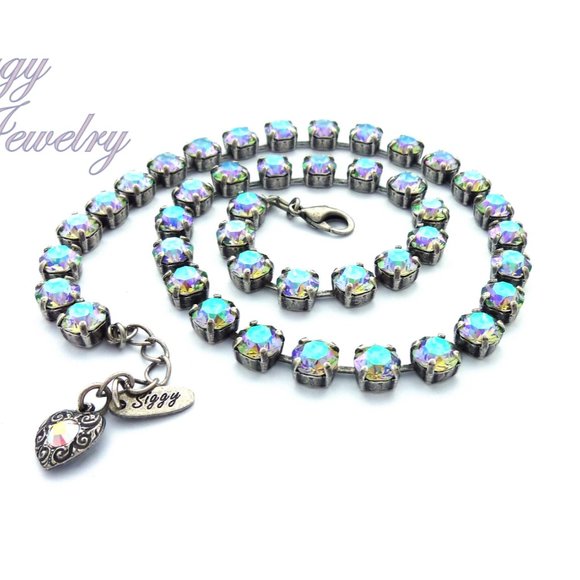 Swarovski® Crystal Necklace, 8mm Paradise Shine - Picture 7 of 8